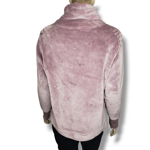 Athleta Double Cozy Karma Funnel Neck Sweater Womens Small Flora Mauve Pullover - Picture 5 of 8